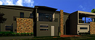 Architectural 3d house modelled for a project in Xanadu Eco-Estate - North West. Side view