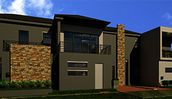 Architectural 3d house modelled for a project in Xanadu Eco-Estate - North West. Side view