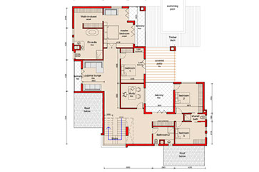 Architectural House plan drawing for a project in Strubens Valley– Top View