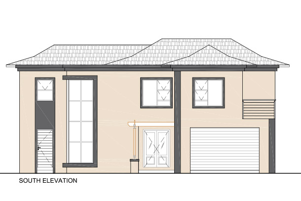 Architectural House plan drawing for a project in Strubens Valley– Back View