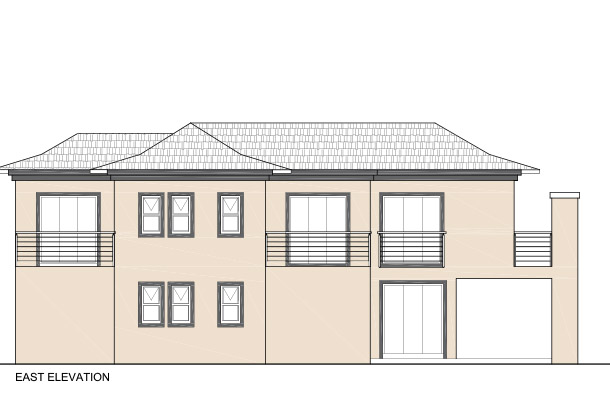 Architectural House plan drawing for a project in Strubens Valley– Front View