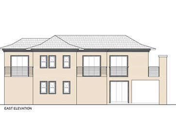 Architectural House plan drawing for a project in Strubens Valley– Front View