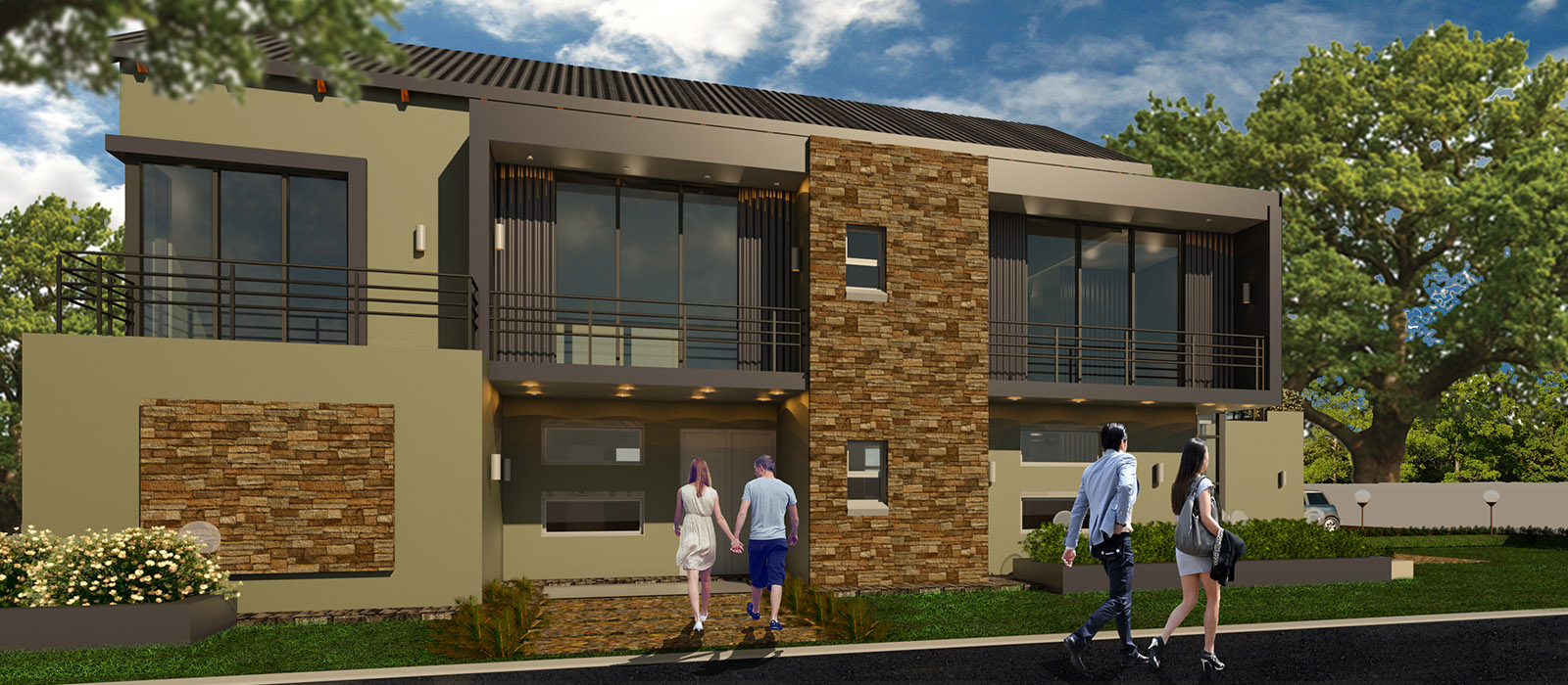 Architectural 3d house modelled for a project in Xanadu Eco-Estate - North West. Back View