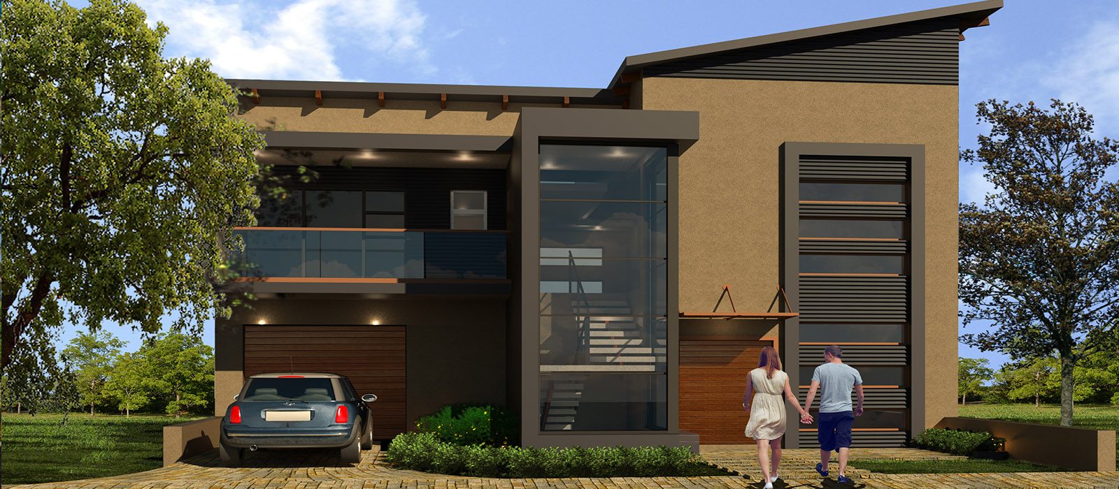 Architectural 3d house modelled for a project in  Soweto- Meadowlands