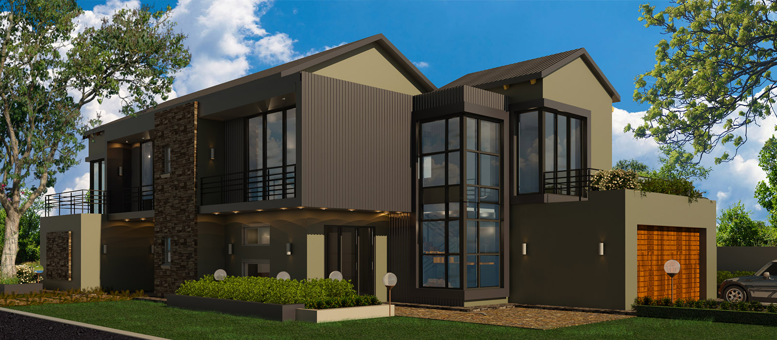 Architectural 3d house modelled for a project in Chiawelo - Soweto