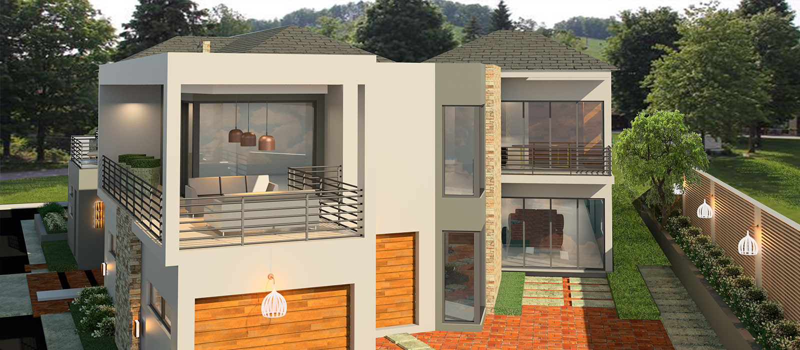 Architectural 3d house modelled for a project in Xanadu Eco-Estate - North West. Front view