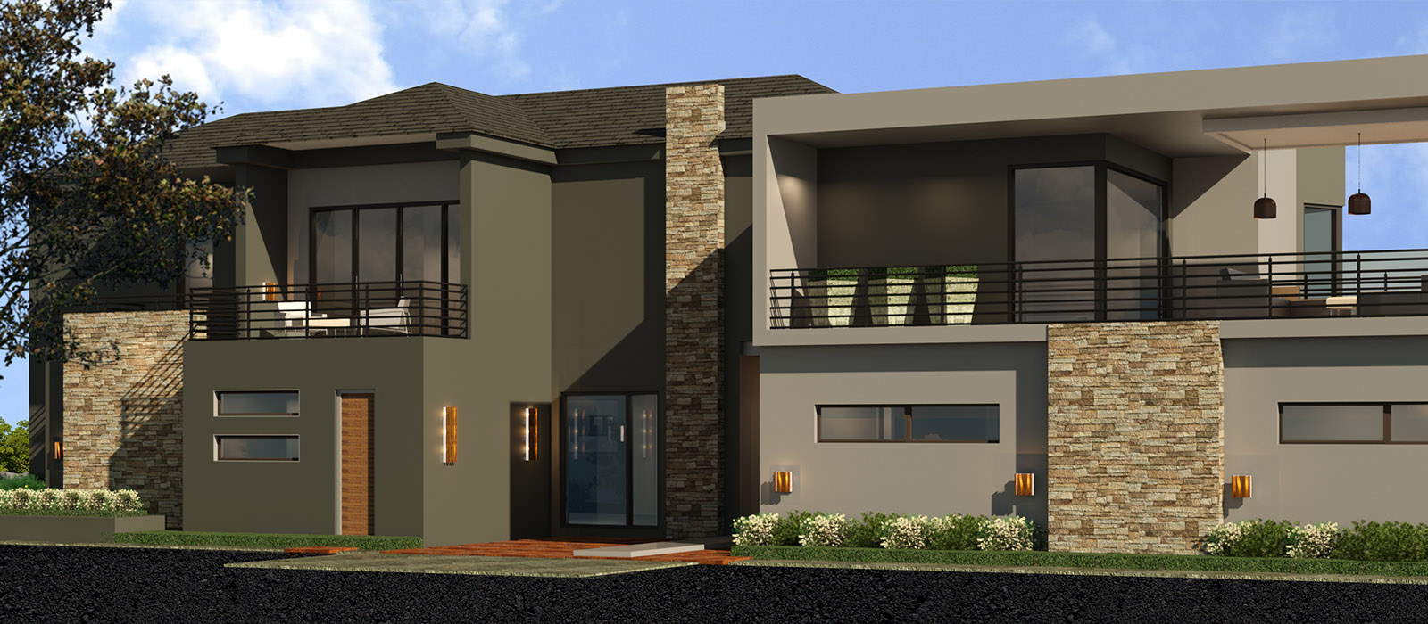 Architectural 3d house modelled for a project in Xanadu Eco-Estate - North West. Side View