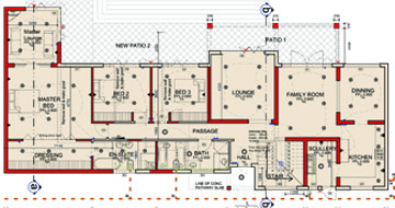 Architectural top view Building drawing 